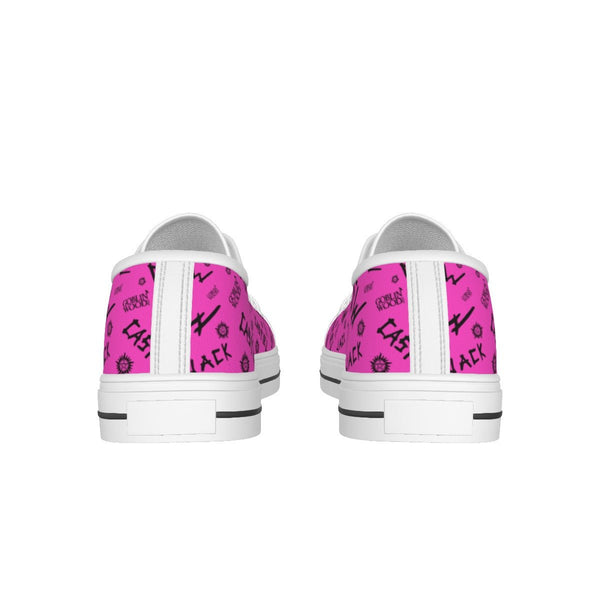 Initials - Hot Pink Canvas Lo - Top Shoe - Supernatural Inspired - Goblin Wood Exclusive - Goblin Wood