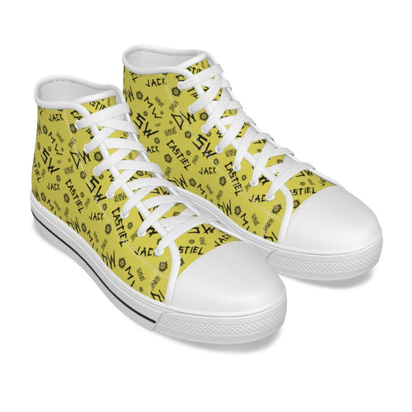 Initials - Meadow Yellow Canvas Hi - Top Shoe - Supernatural Inspired - Goblin Wood Exclusive - Goblin Wood