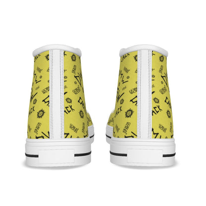 Initials - Meadow Yellow Canvas Hi - Top Shoe - Supernatural Inspired - Goblin Wood Exclusive - Goblin Wood