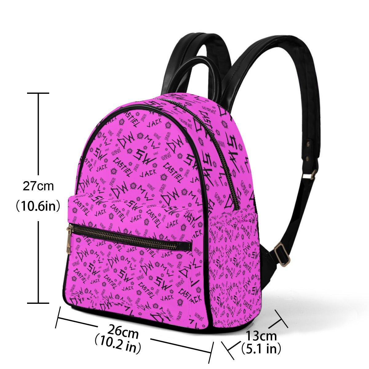 Initials - Pink AOP Mini Backpack - Supernatural Inspired - Goblin Wood Exclusive - Goblin Wood