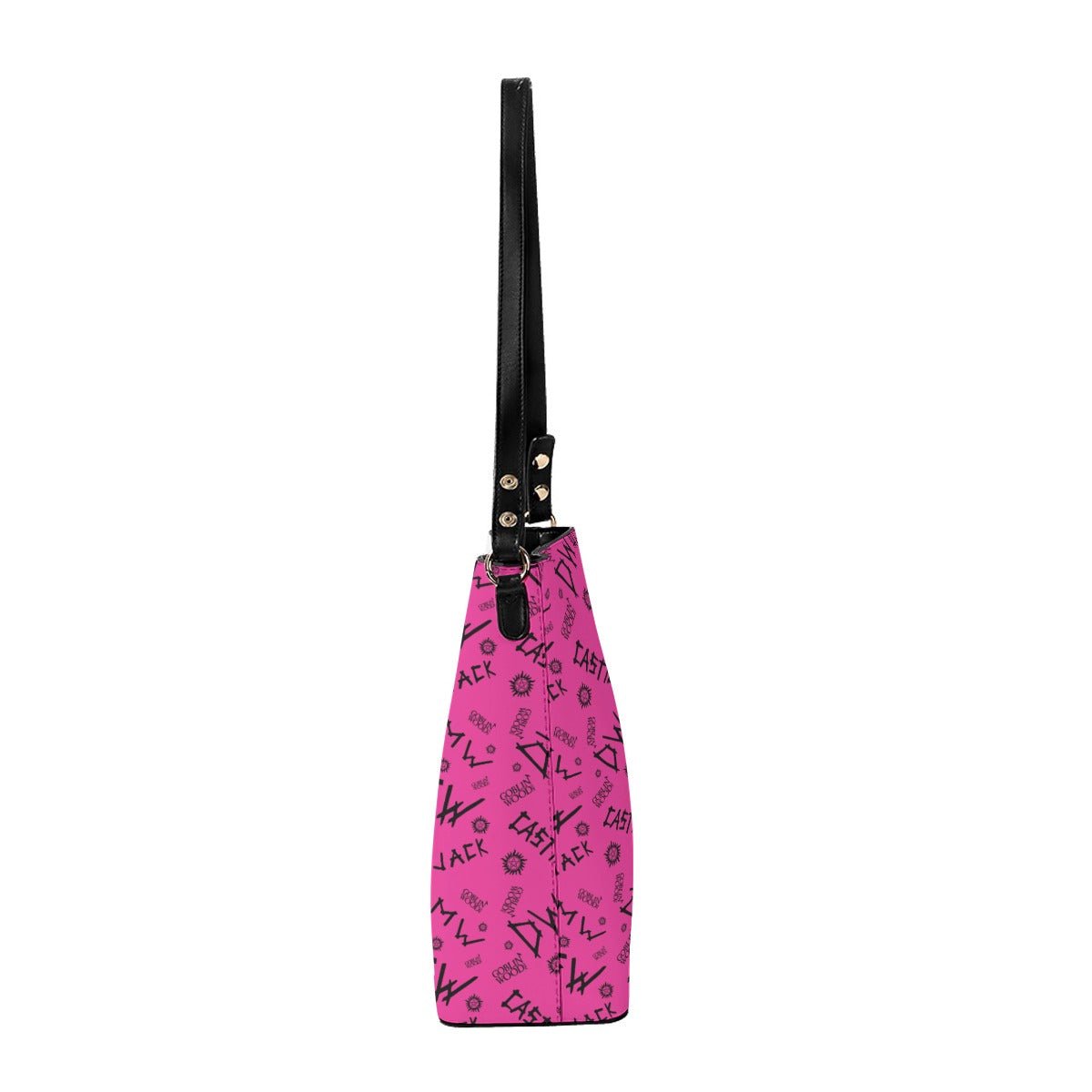 Initials (Pink) - Cross Body Bucket Bag - Supernatural Inspired - Goblin Wood Exclusive - Goblin Wood