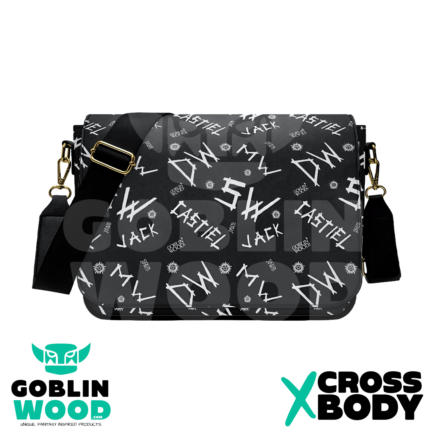 Initials - PU Cross Body Hand Bag - Supernatural Inspired - Goblin Wood Exclusive - Goblin Wood