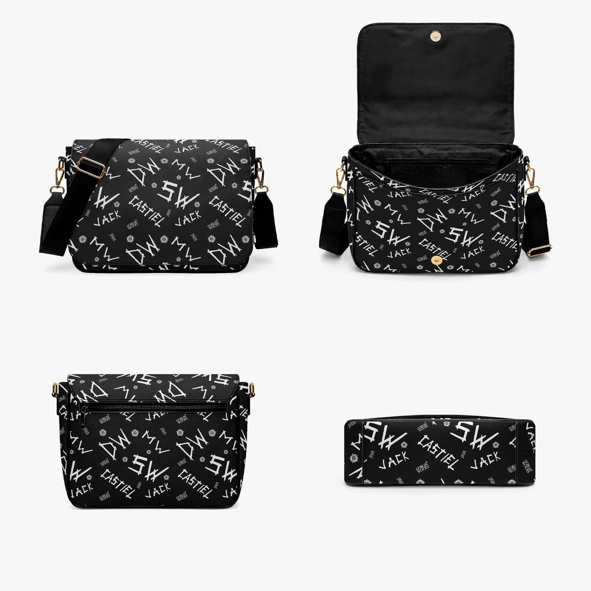 Initials - PU Cross Body Hand Bag - Supernatural Inspired - Goblin Wood Exclusive - Goblin Wood