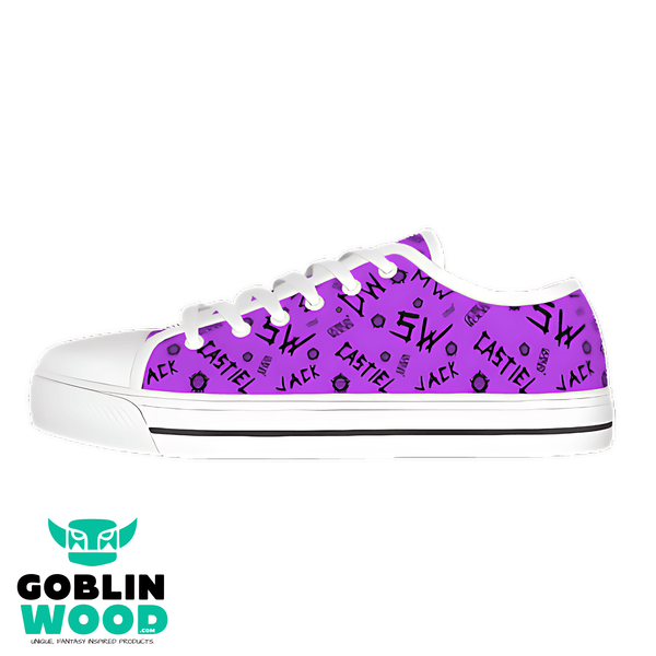 Initials - Purple Canvas Lo - Top Shoe - Supernatural Inspired - Goblin Wood Exclusive - Goblin Wood
