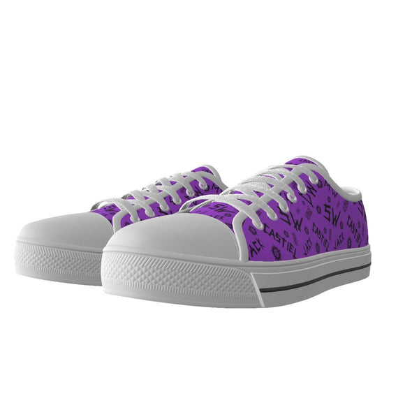 Initials - Purple Canvas Lo - Top Shoe - Supernatural Inspired - Goblin Wood Exclusive - Goblin Wood