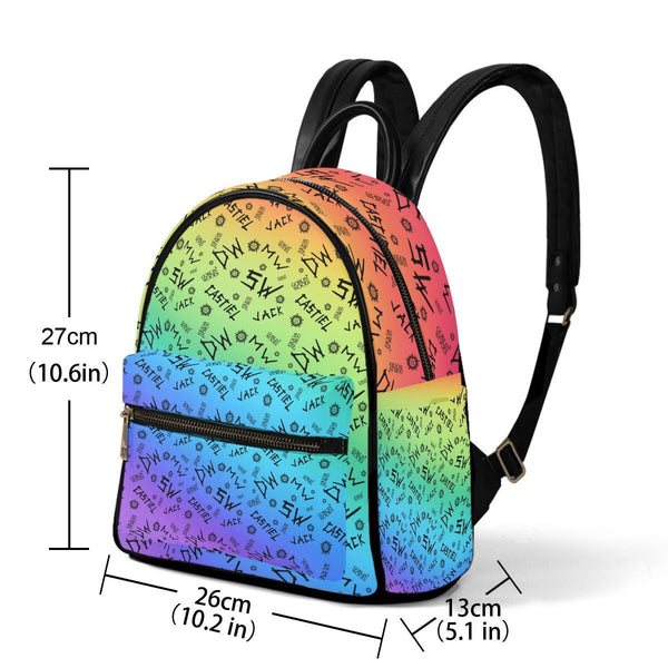 Initials - Rainbow AOP Mini Backpack - Supernatural Inspired - Goblin Wood Exclusive - Goblin Wood