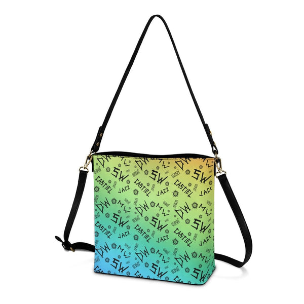 Initials (Rainbow) - Cross Body Bucket Bag - Supernatural Inspired - Goblin Wood Exclusive - Goblin Wood