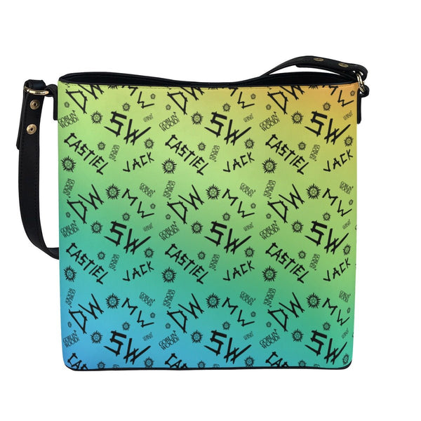 Initials (Rainbow) - Cross Body Bucket Bag - Supernatural Inspired - Goblin Wood Exclusive - Goblin Wood