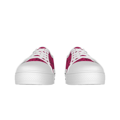 Initials - Raspberry AOP Canvas Lo - Top Shoe - Supernatural Inspired - Goblin Wood Exclusive - Goblin Wood