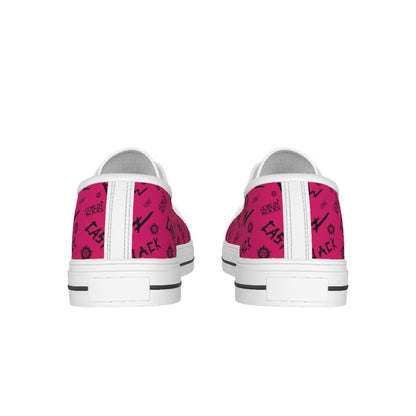 Initials - Raspberry AOP Canvas Lo - Top Shoe - Supernatural Inspired - Goblin Wood Exclusive - Goblin Wood