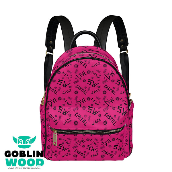 Initials - Raspberry AOP Mini Backpack - Supernatural Inspired - Goblin Wood Exclusive - Goblin Wood