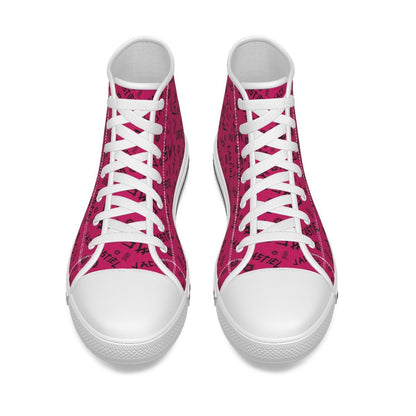 Initials - Raspberry Canvas Hi - Top Shoe - Supernatural Inspired - Goblin Wood Exclusive - Goblin Wood