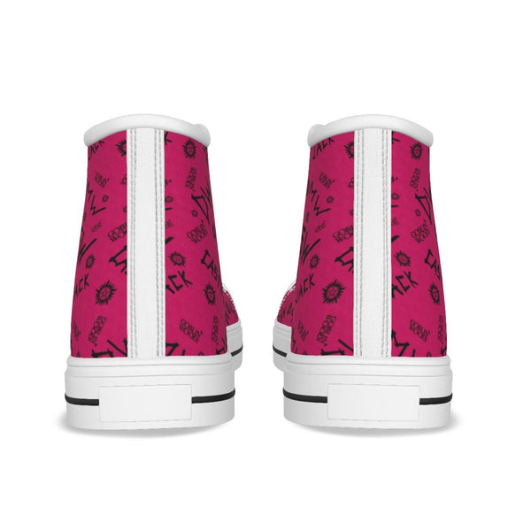 Initials - Raspberry Canvas Hi - Top Shoe - Supernatural Inspired - Goblin Wood Exclusive - Goblin Wood