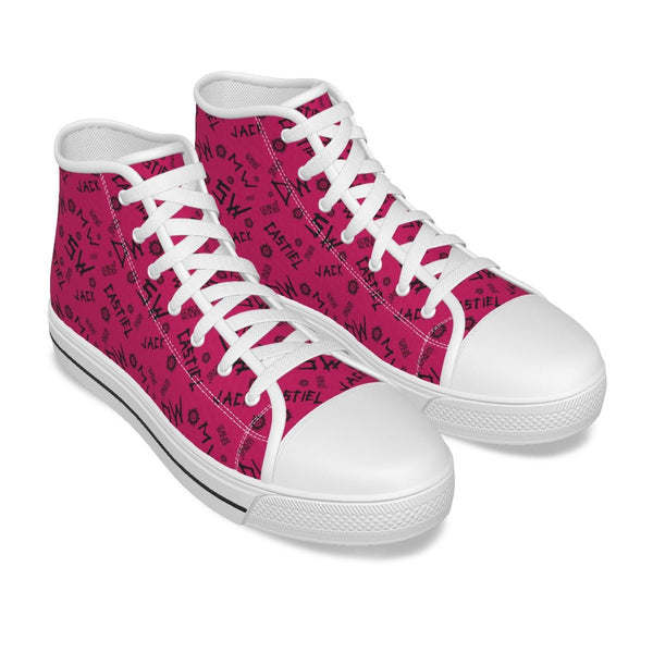 Initials - Raspberry Canvas Hi - Top Shoe - Supernatural Inspired - Goblin Wood Exclusive - Goblin Wood