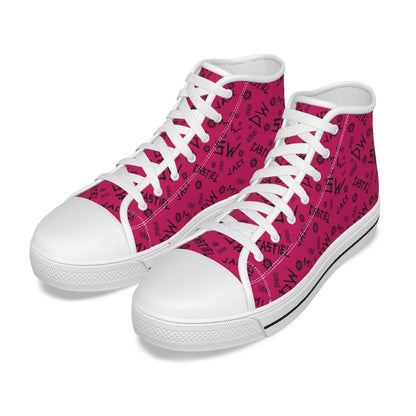 Initials - Raspberry Canvas Hi - Top Shoe - Supernatural Inspired - Goblin Wood Exclusive - Goblin Wood