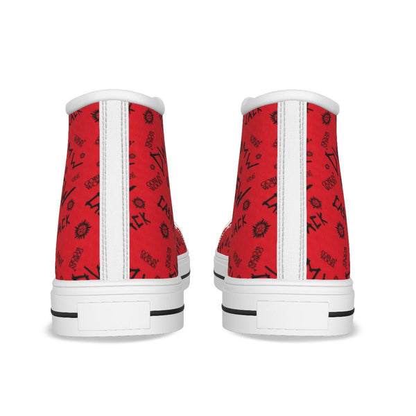 Initials - Red Canvas Hi - Top Shoe - Supernatural Inspired - Goblin Wood Exclusive - Goblin Wood