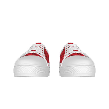Initials - Red Canvas Lo - Top Shoe - Supernatural Inspired - Goblin Wood Exclusive - Goblin Wood