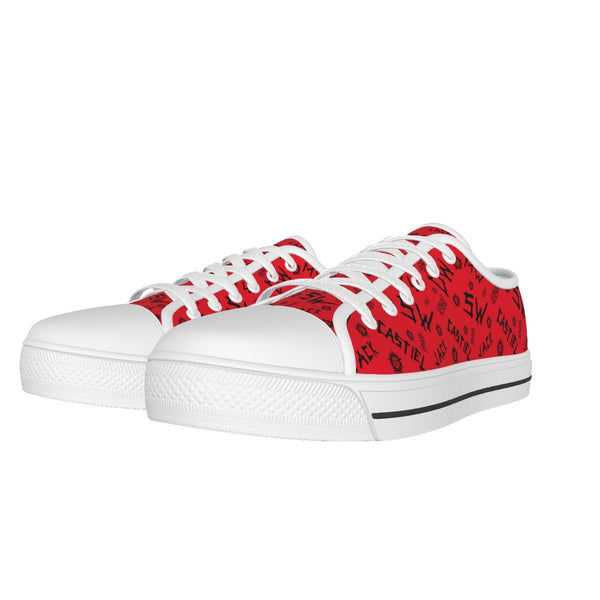 Initials - Red Canvas Lo - Top Shoe - Supernatural Inspired - Goblin Wood Exclusive - Goblin Wood