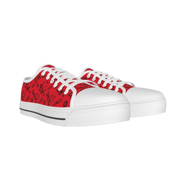 Initials - Red Canvas Lo - Top Shoe - Supernatural Inspired - Goblin Wood Exclusive - Goblin Wood
