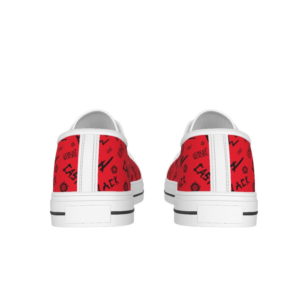 Initials - Red Canvas Lo - Top Shoe - Supernatural Inspired - Goblin Wood Exclusive - Goblin Wood