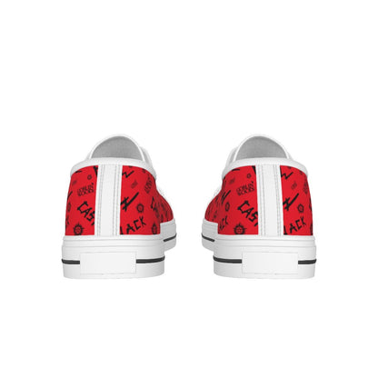 Initials - Red Canvas Lo - Top Shoe - Supernatural Inspired - Goblin Wood Exclusive - Goblin Wood