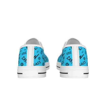 Initials - Sky Blue Canvas Lo - Top Shoe - Supernatural Inspired - Goblin Wood Exclusive - Goblin Wood