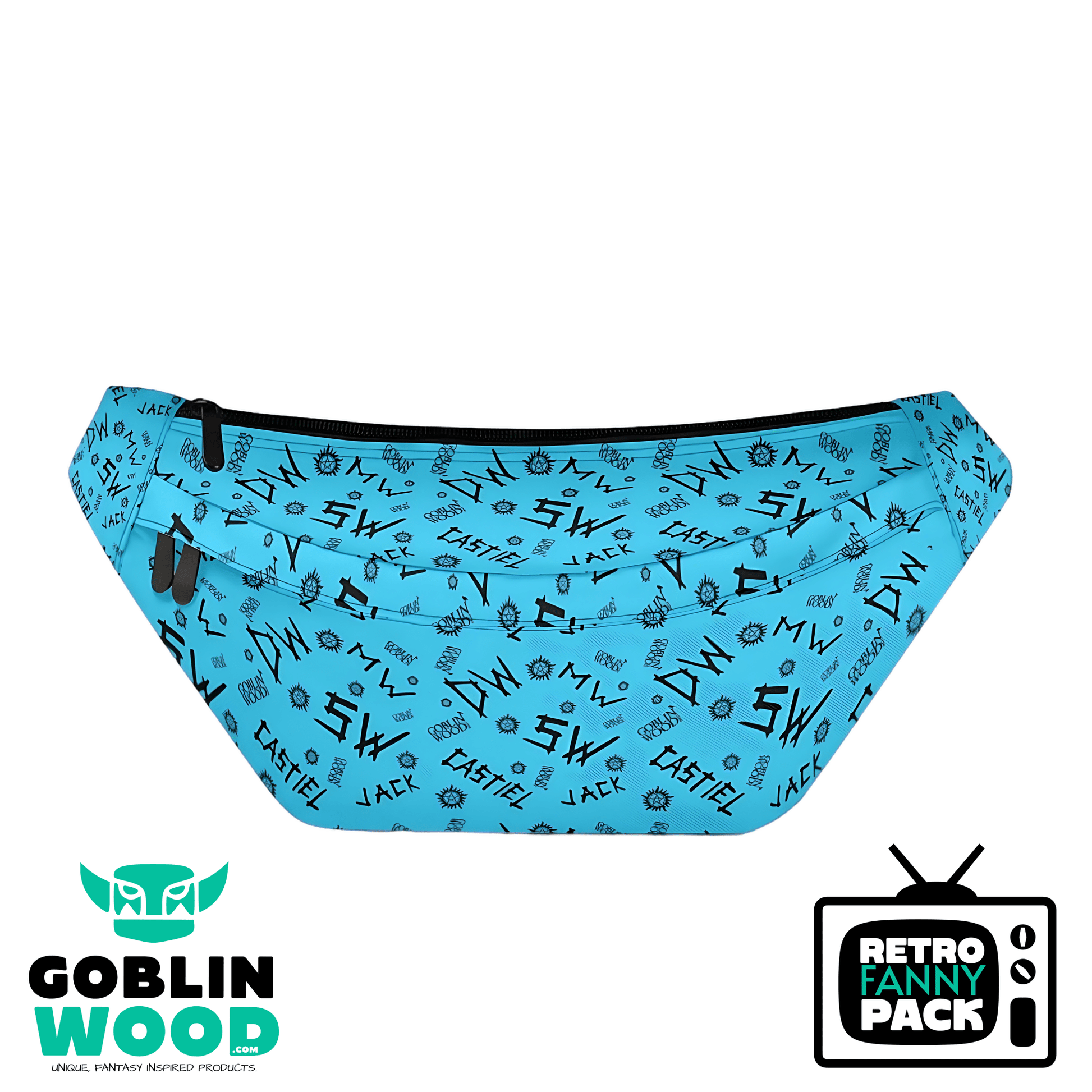 Initials (Sky) - Retro Fanny Pack - Supernatural Inspired - Goblin Wood Exclusive - Goblin Wood