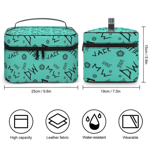 Initials - Teal AOP Toiletry Bag - Supernatural Inspired - Goblin Wood Exclusive - Goblin Wood