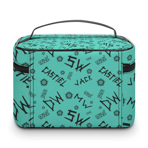 Initials - Teal AOP Toiletry Bag - Supernatural Inspired - Goblin Wood Exclusive - Goblin Wood