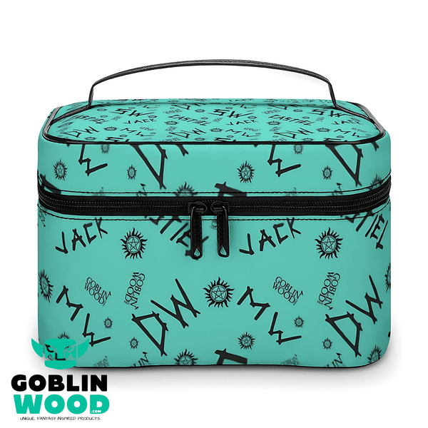Initials - Teal AOP Toiletry Bag - Supernatural Inspired - Goblin Wood Exclusive - Goblin Wood