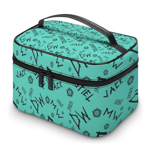 Initials - Teal AOP Toiletry Bag - Supernatural Inspired - Goblin Wood Exclusive - Goblin Wood