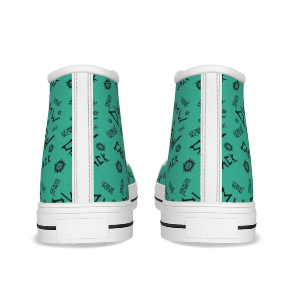 Initials - Teal Canvas Hi - Top Shoe - Supernatural Inspired - Goblin Wood Exclusive - Goblin Wood