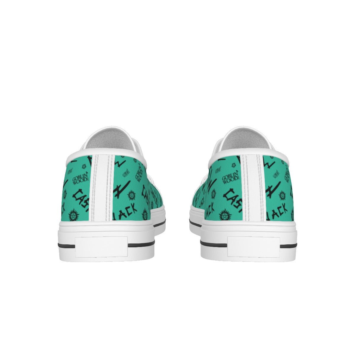 Initials - Teal Canvas Lo - Top Shoe - Supernatural Inspired - Goblin Wood Exclusive - Goblin Wood