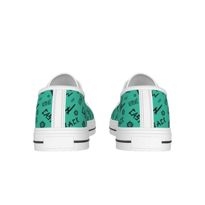 Initials - Teal Canvas Lo - Top Shoe - Supernatural Inspired - Goblin Wood Exclusive - Goblin Wood
