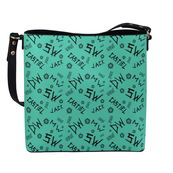 Initials (Teal) - Cross Body Bucket Bag - Supernatural Inspired - Goblin Wood Exclusive - Goblin Wood