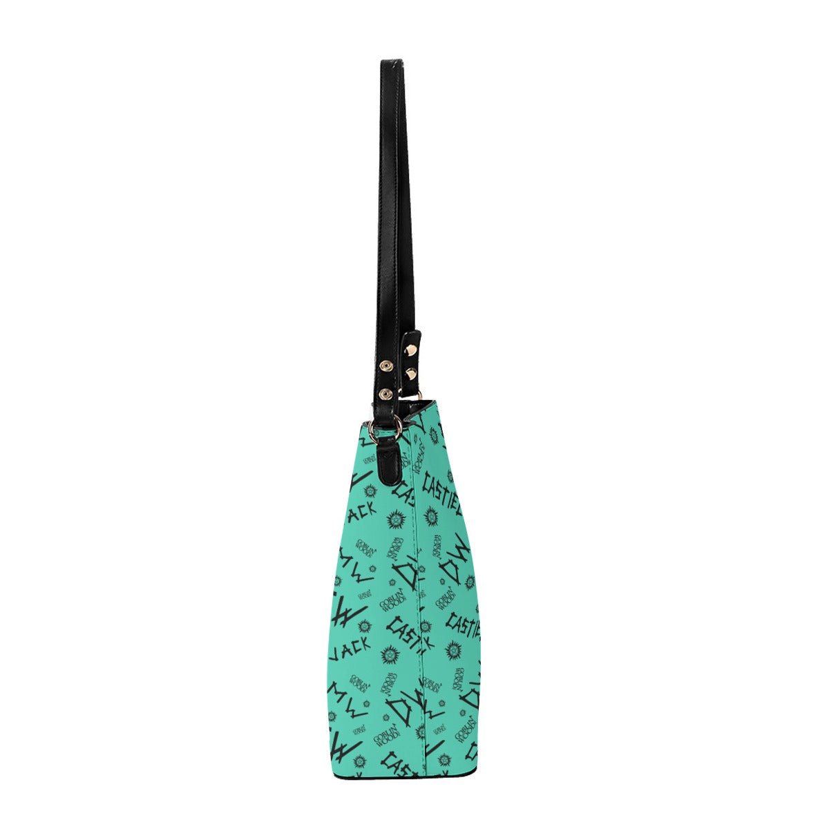 Initials (Teal) - Cross Body Bucket Bag - Supernatural Inspired - Goblin Wood Exclusive - Goblin Wood