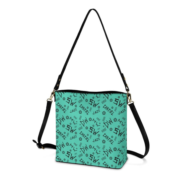 Initials (Teal) - Cross Body Bucket Bag - Supernatural Inspired - Goblin Wood Exclusive - Goblin Wood