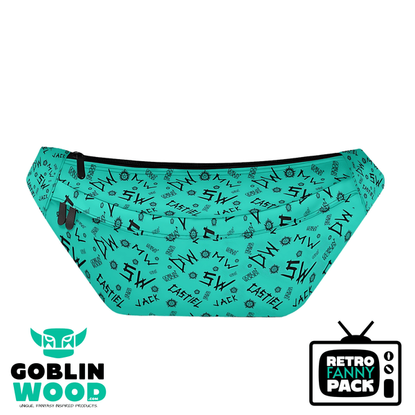 Initials (Teal) - Retro Fanny Pack - Supernatural Inspired - Goblin Wood Exclusive - Goblin Wood