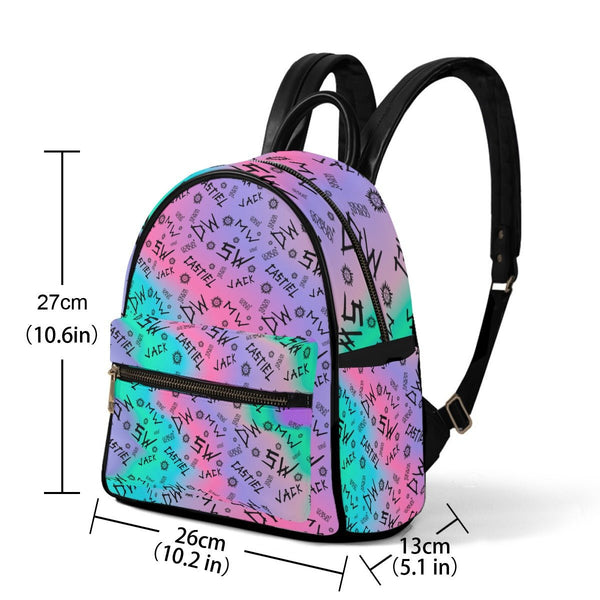 Initials - Tie - Dye (Cosmos) AOP Mini Backpack - Supernatural Inspired - Goblin Wood Exclusive - Goblin Wood