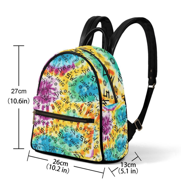 Initials - Tie - Dye (Festival) AOP Mini Backpack - Supernatural Inspired - Goblin Wood Exclusive - Goblin Wood