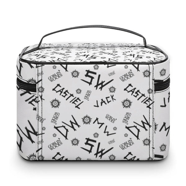 Initials - White AOP Toiletry Bag - Supernatural Inspired - Goblin Wood Exclusive - Goblin Wood