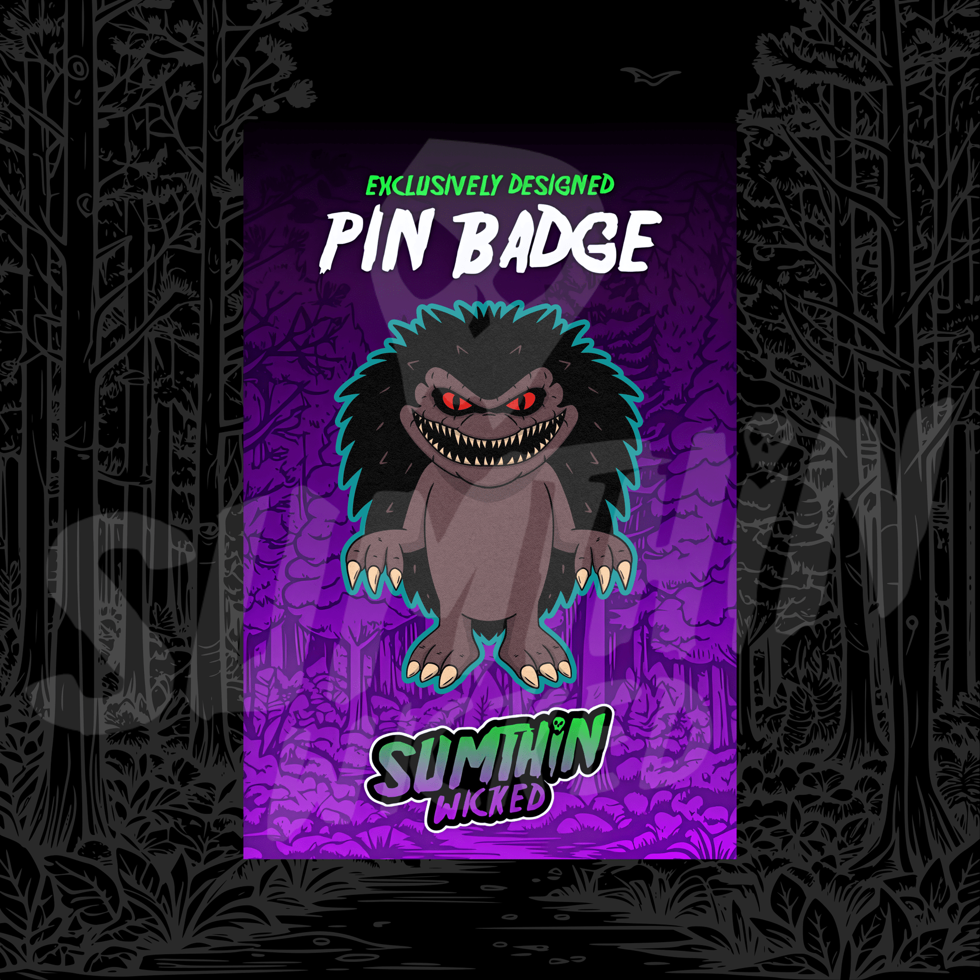 Intergalactic Hamster - Acrylic Pin Badge - Critters Inspired - Sumthin Wicked Exclusive - Goblin Wood
