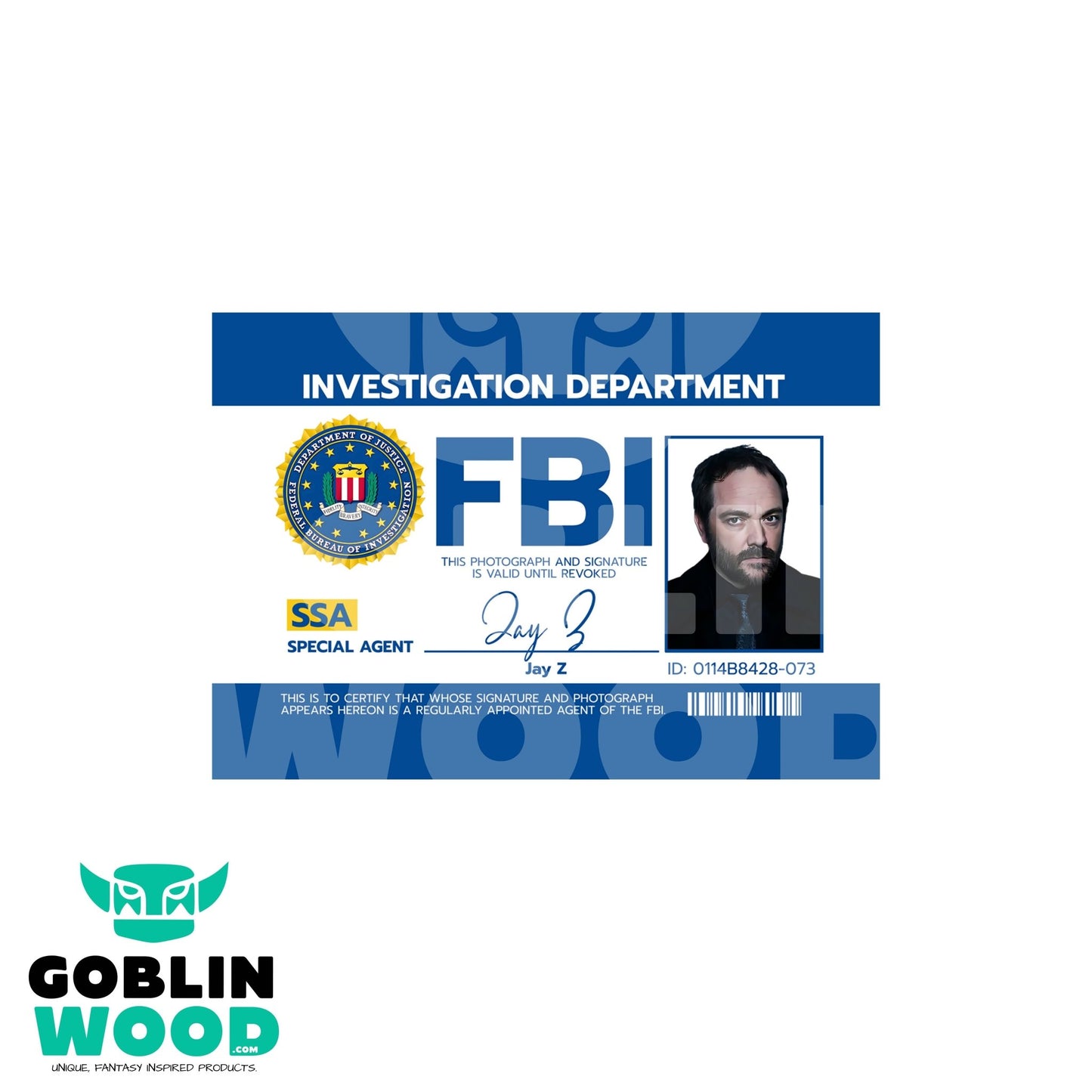 Jay Z - ID Badge - Supernatural Inspired - Goblin Wood Exclusive - Goblin Wood