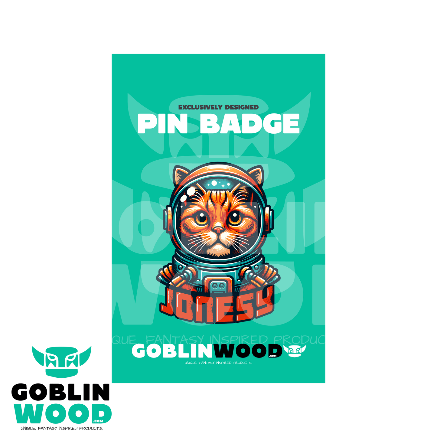 Jonesy - Acrylic Pin Badge -  - Goblin Wood Exclusive - Goblin Wood