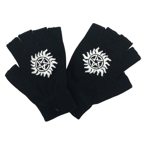 Supernatural Symbol Fingerless Gloves - Officially Licensed