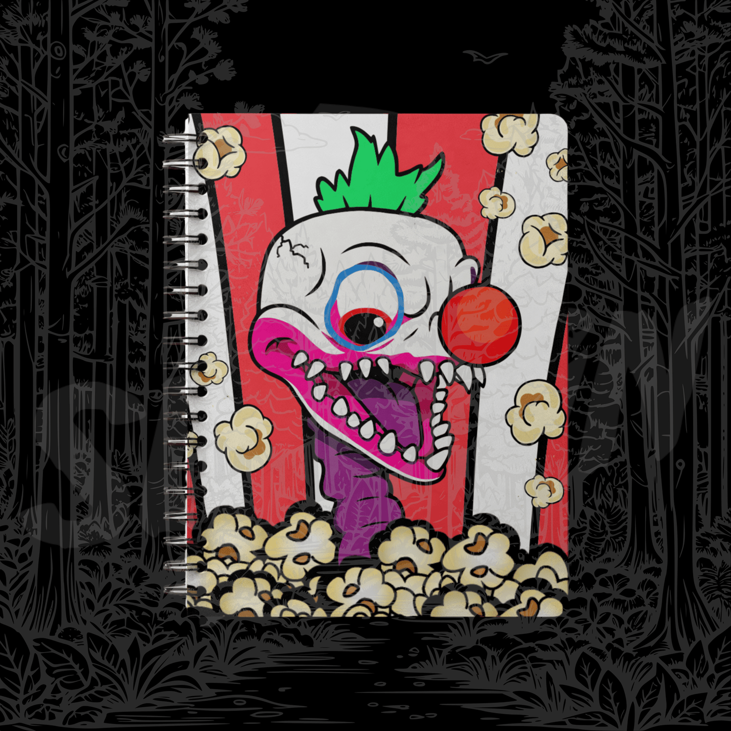 Klown - A5 Wiro Lined Notebook - Killer Klowns From Outer Space Inspired - Sumthin Wicked Exclusive - Goblin Wood