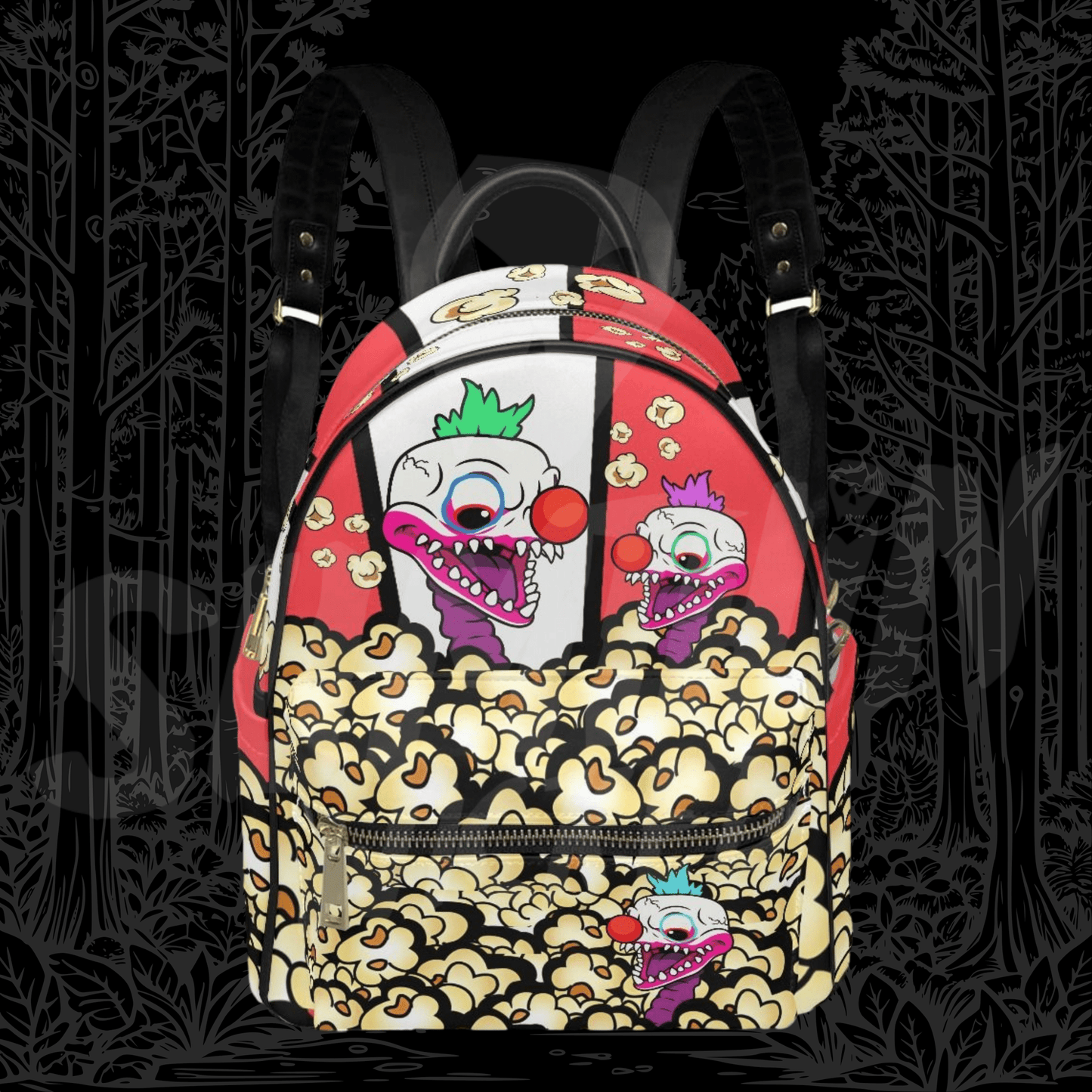 Klown - AOP PU Mini Backpack - Killer Klowns From Outer Space Inspired - Sumthin Wicked Exclusive - Goblin Wood