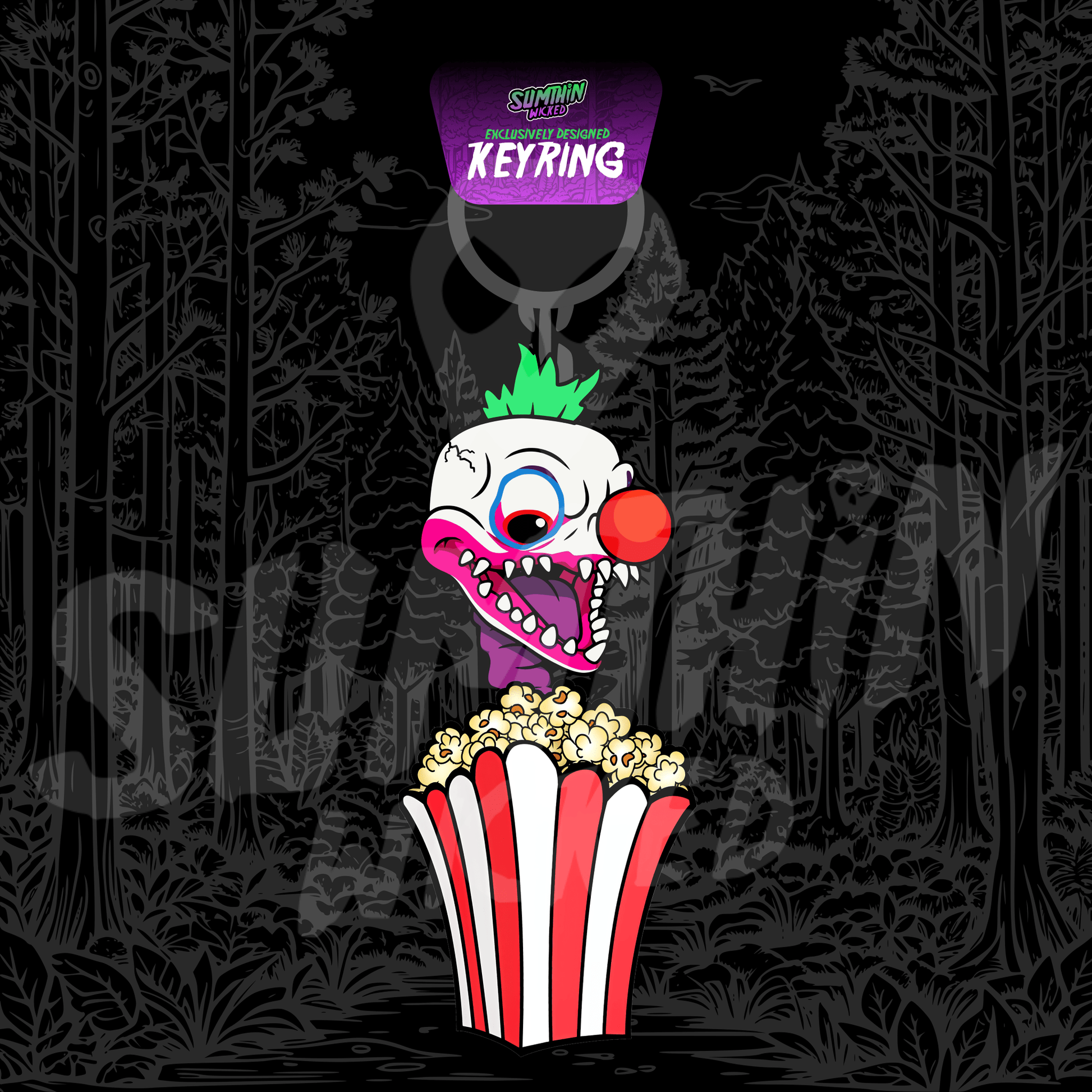 Klown (Green) - Acrylic Keychain - Killer Klowns From Outer Space Inspired - Sumthin Wicked Exclusive - Goblin Wood
