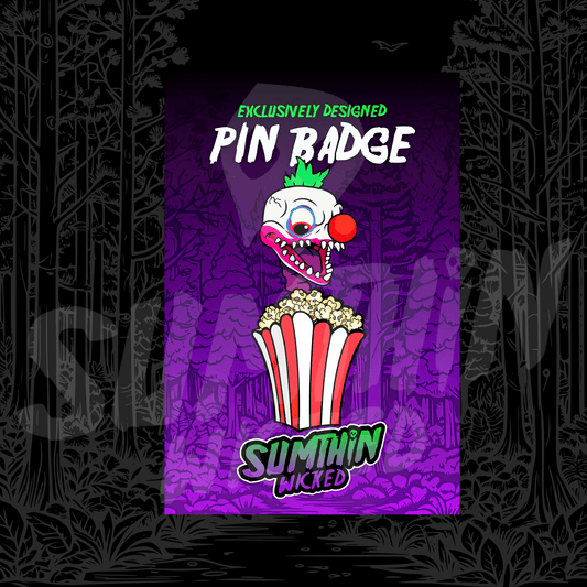 Klown (Green) - Acrylic Pin Badge - Killer Klowns From Outer Space Inspired - Sumthin Wicked Exclusive - Goblin Wood