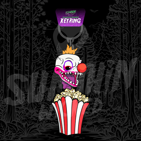Klown (Orange) - Acrylic Keychain - Killer Klowns From Outer Space Inspired - Sumthin Wicked Exclusive - Goblin Wood